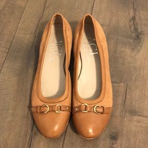 AGL Tan Woven Flats, EUC